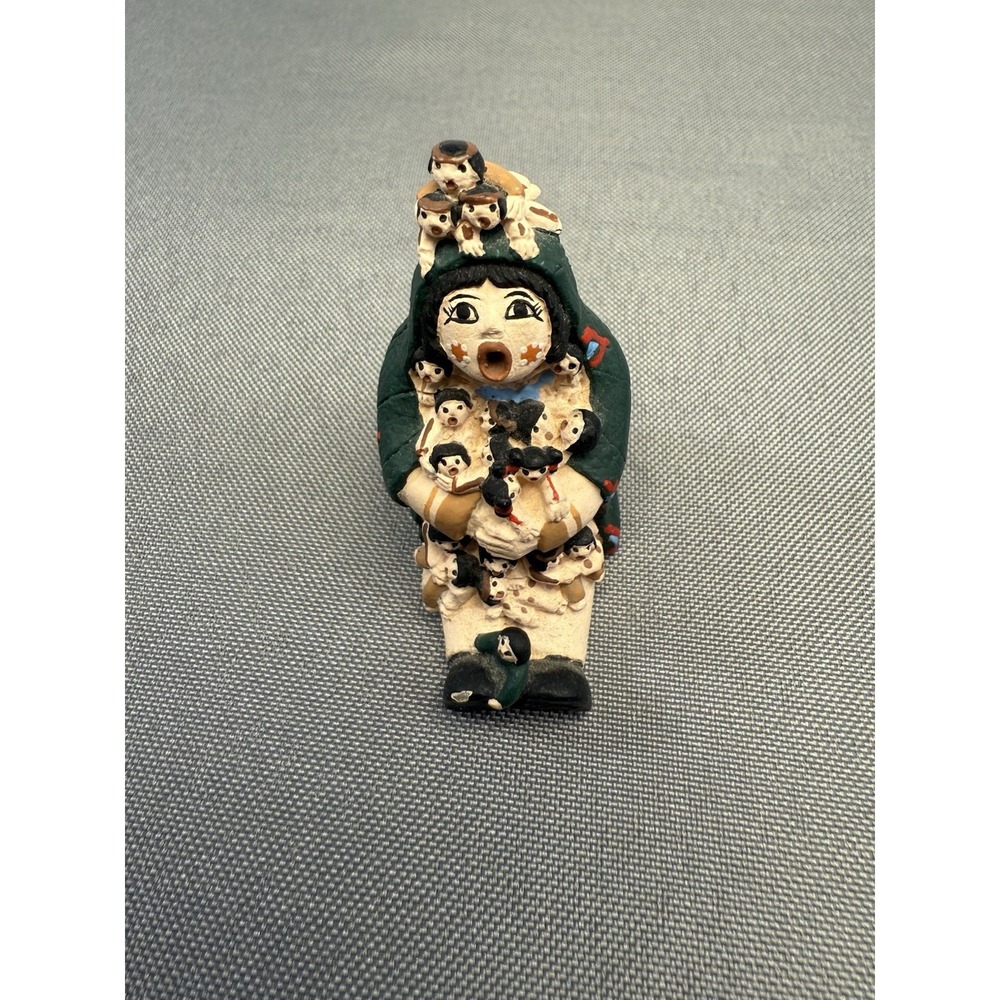 Vintage Native Cochiti Pueblo‎ Storyteller Doll Mother 20 Children